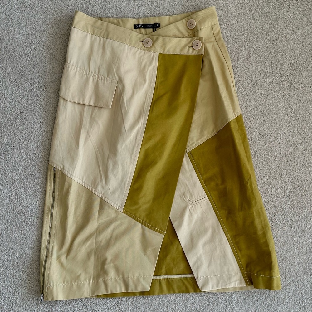 NWT Zara Cargo Midi Skirt